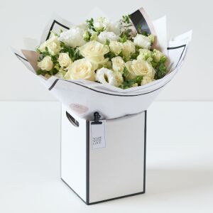 Beautifully Simple White Flower Bouquet.